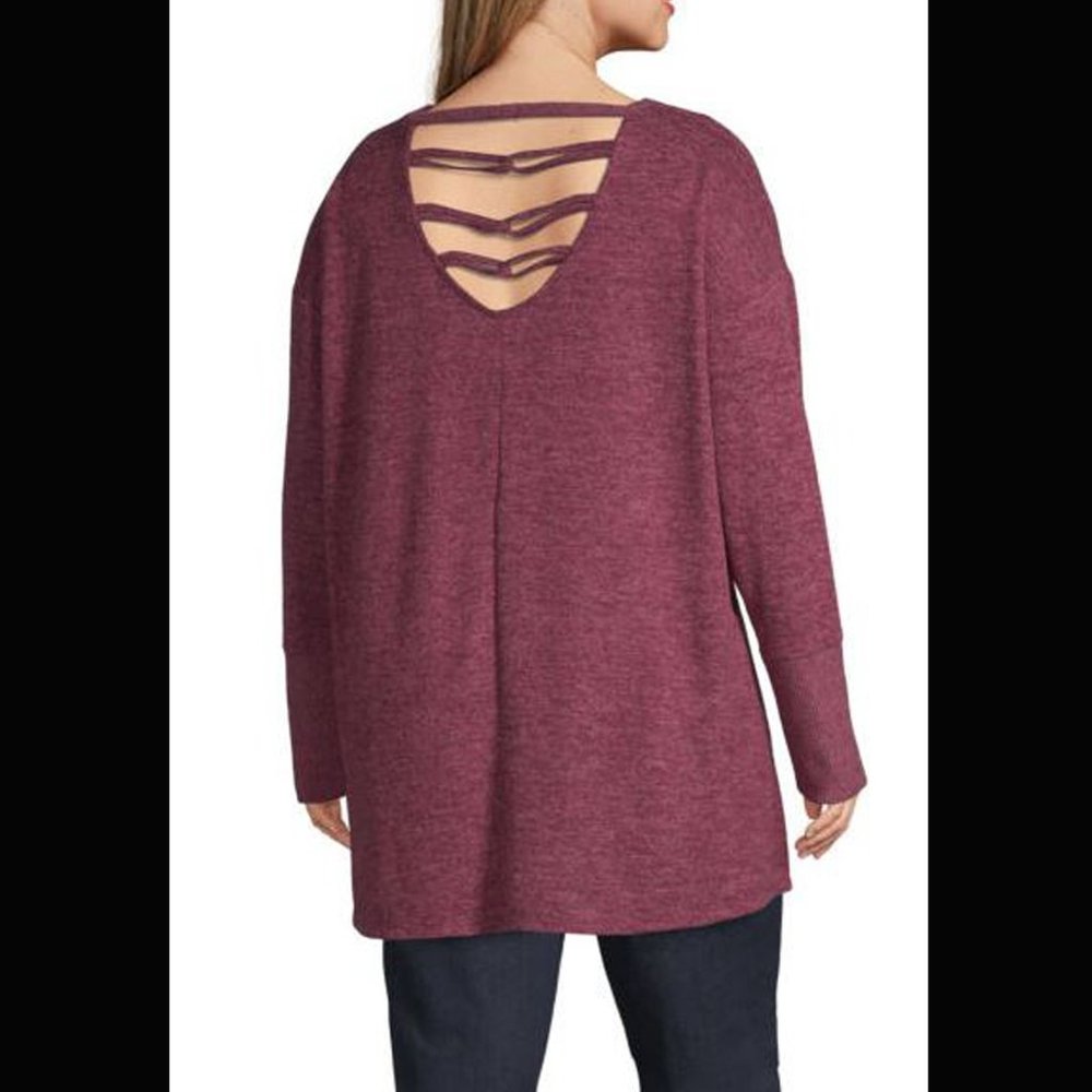 Boutique Plus Long Sleeve Detail Back Tunic 5X NWT